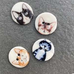 Assorted Cat Small Circular Button